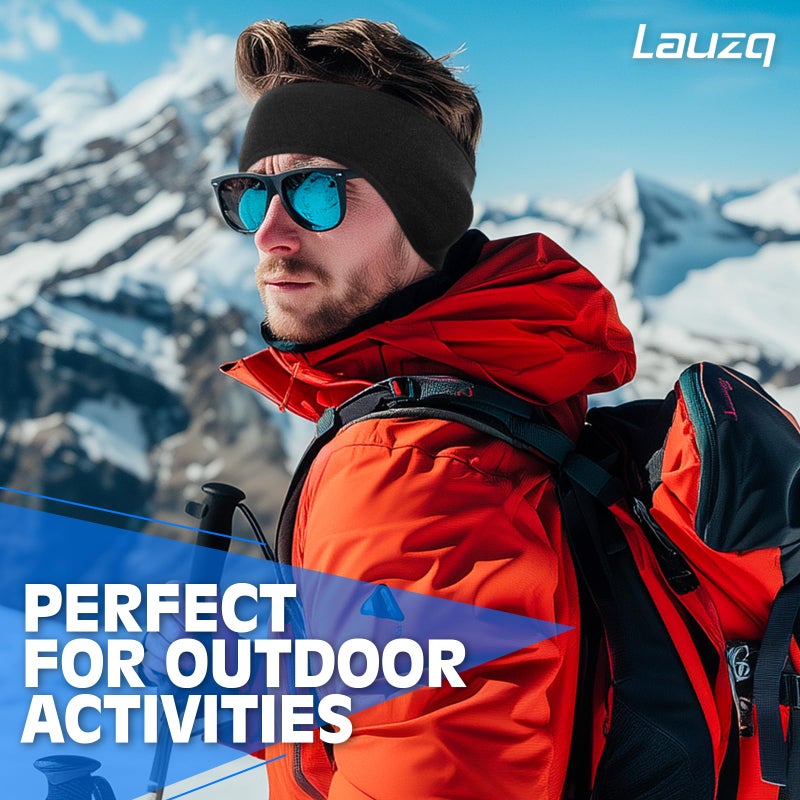 Lauzq Winter Fleece Ear Warmers Muffs Headband for Men Women Kids Ski Running Cycling - Image 2